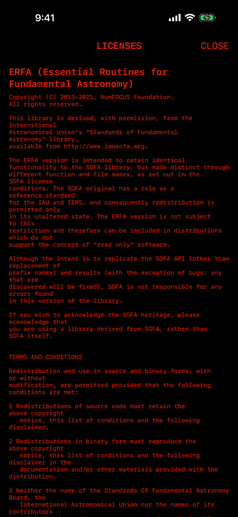 LICENSES。ERFA などのライセンス